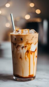 Embrace Caramel Almond Milk Iced Coffee Joy!
